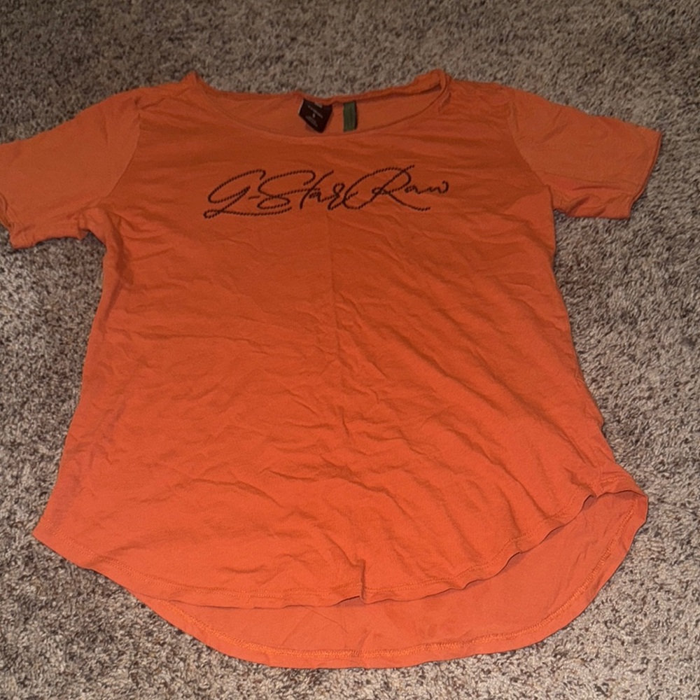 G-Star Orange Short Sleeve Relaxed Tee